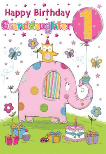 Picture of GRANDDAUGHTER 1ST BIRTHDAY CARD